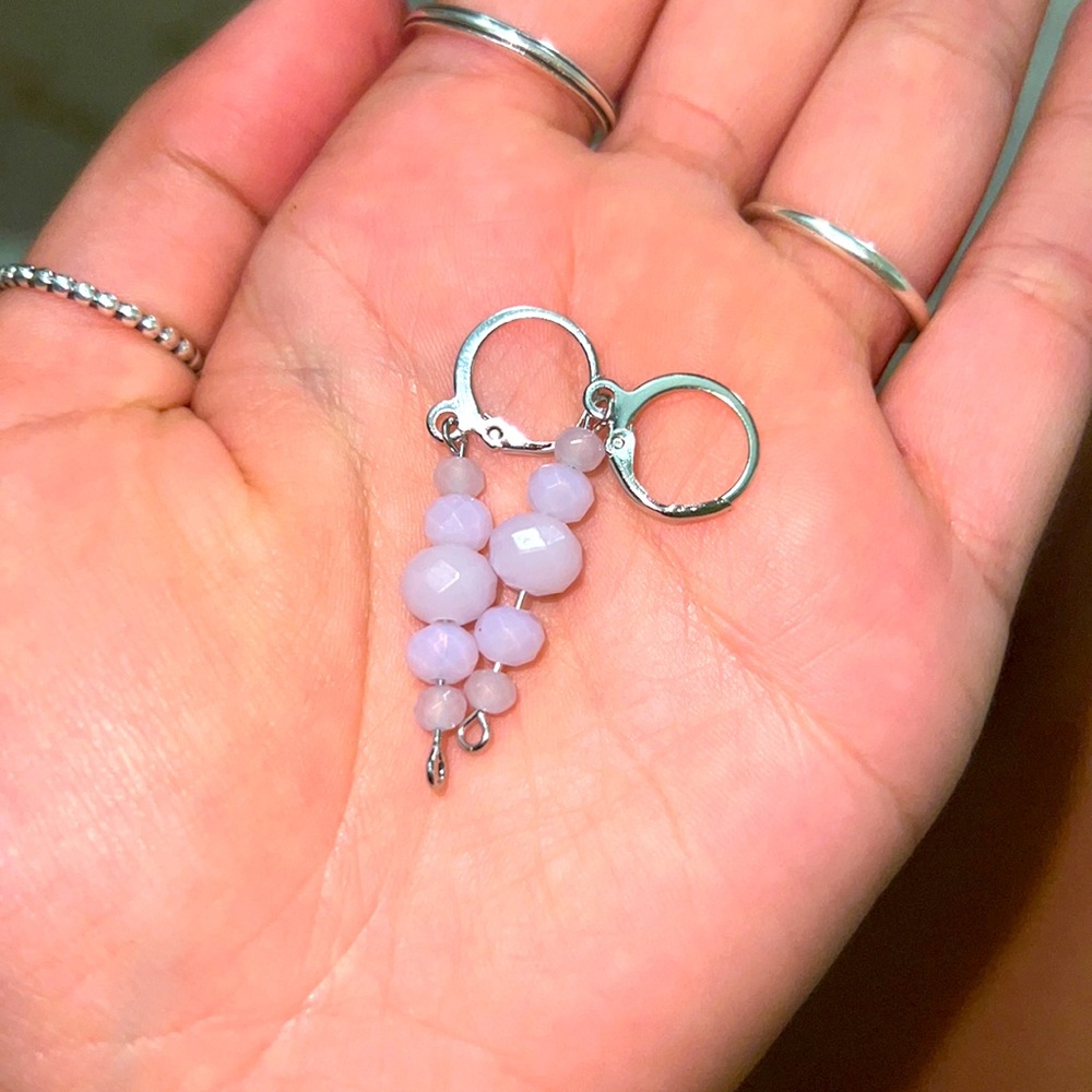 AMETHYST HUGGIE HOOP EARRINGS
